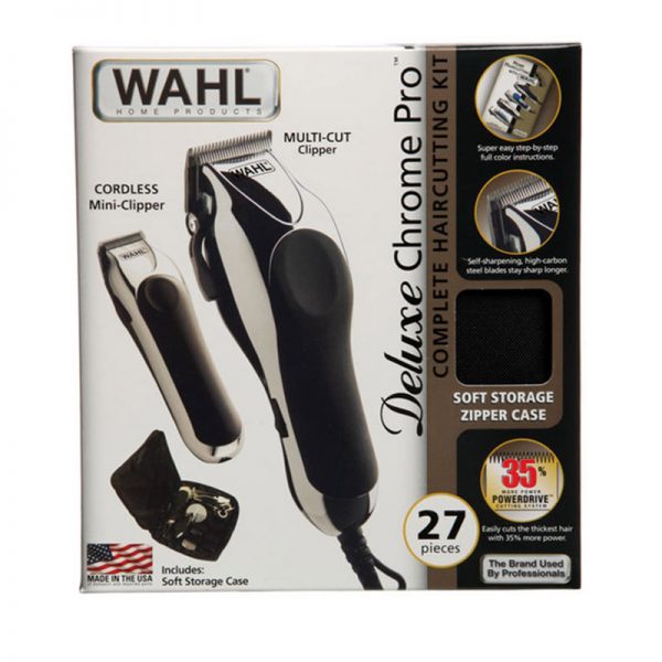 Wahl Deluxe Chrome Pro Complete Hair Cutting Kit Dealsbucket